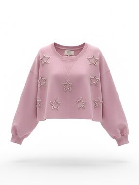 simply southern piper pink star jeweled pullover
